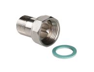 Полусгон VALTEC VTr.613.N.0505, 3/4"В х 3/4"Н, прямой с накидной гайкой