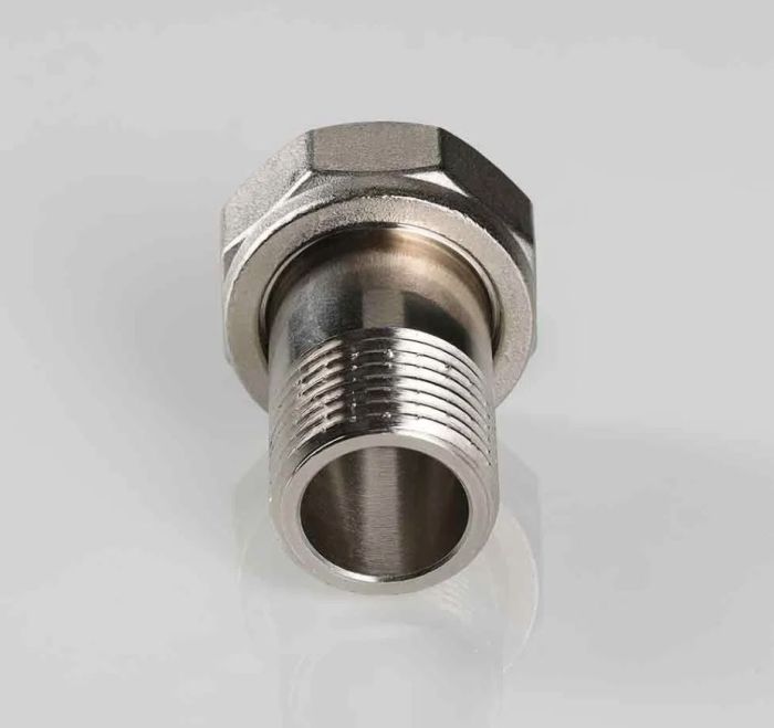 Полусгон VALTEC VTr.613.N.0504, 3/4"В х 1/2"Н, прямой с накидной гайкой