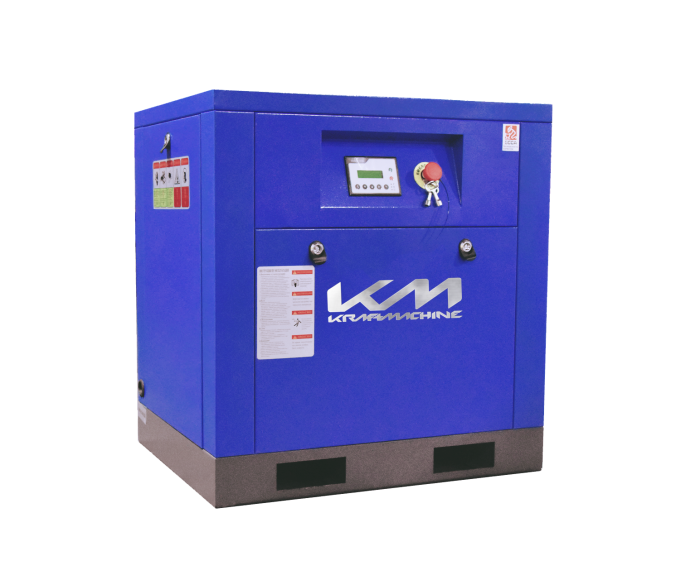 Винтовой компрессор KraftMachine KM7.5-10рВ, ременной привод, 10 бар, IP55, 1000л/мин