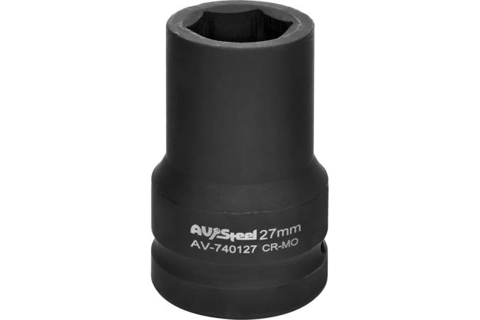 Головка ударная шестигранная удлиненная AV Steel AV-740127, 1", 27мм