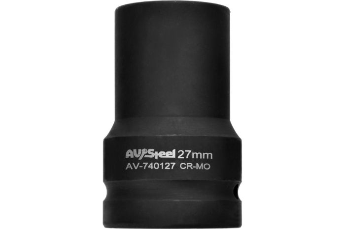 Головка ударная шестигранная удлиненная AV Steel AV-740127, 1", 27мм