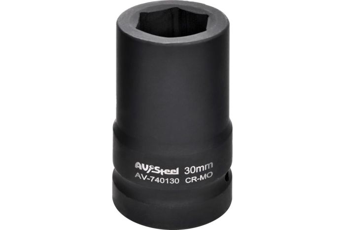 Головка ударная шестигранная удлиненная AV Steel AV-740130, 1", 30мм