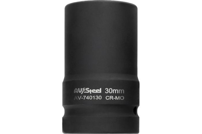 Головка ударная шестигранная удлиненная AV Steel AV-740130, 1", 30мм