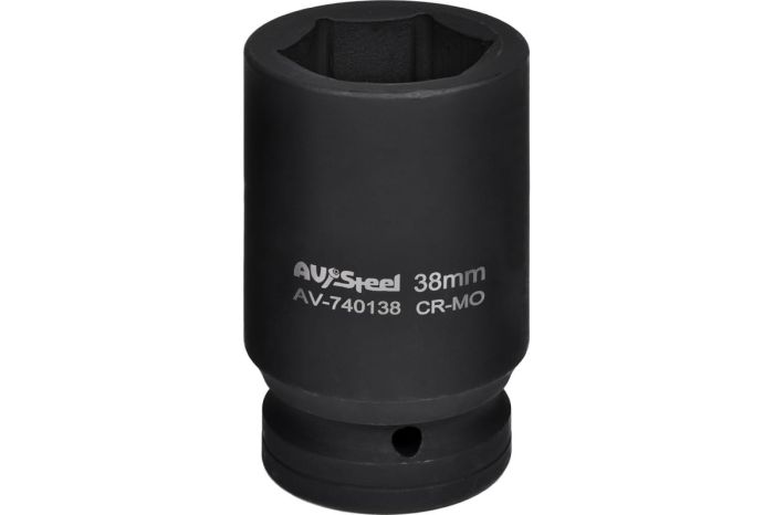 Головка ударная шестигранная удлиненная AV Steel AV-740138, 1", 38мм