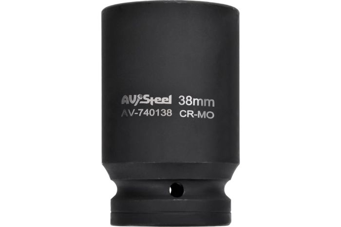Головка ударная шестигранная удлиненная AV Steel AV-740138, 1", 38мм