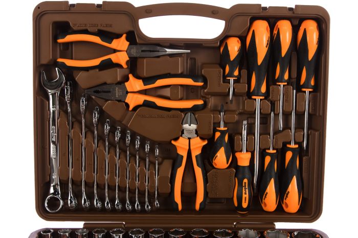 Набор инструментов в кейсе Ombra OMT101S, 101 предмет, с трещоткой, 1/4", 1/2"
