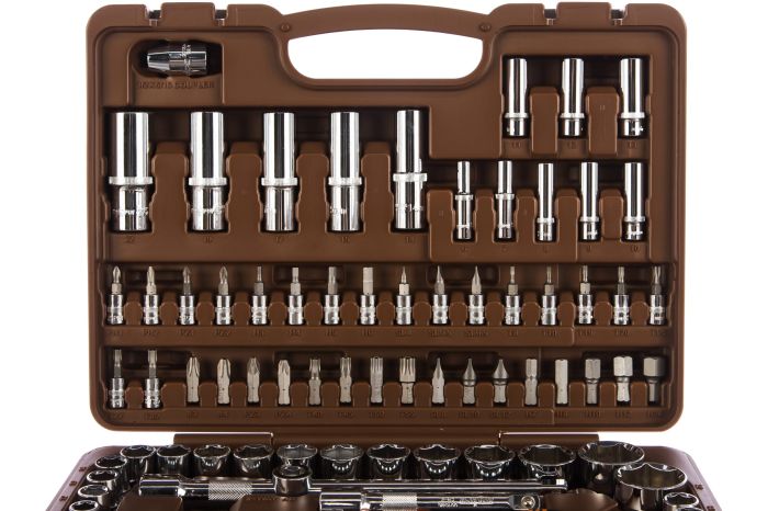 Набор инструментов в кейсе Ombra OMT94S, 94 предмета, с трещоткой, 1/4", 1/2"