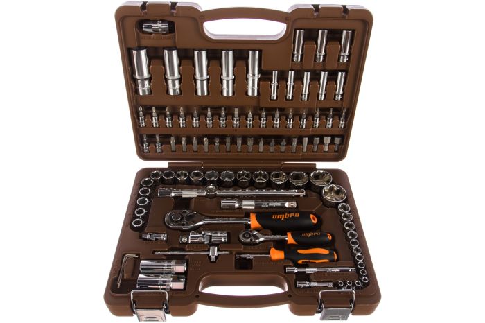 Набор инструментов в кейсе Ombra OMT94S, 94 предмета, с трещоткой, 1/4", 1/2"