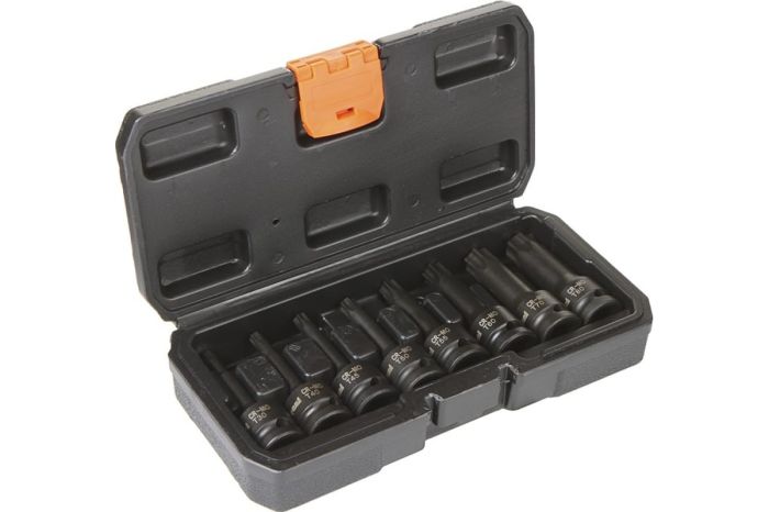 Набор головок ударных AV Steel AV-725408, 1/2", TORX T30-T80, 8шт.