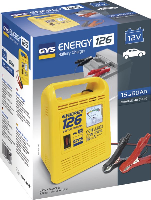 Зарядное устройство с индикатором GYS ENERGY 126, 6А, инверторное