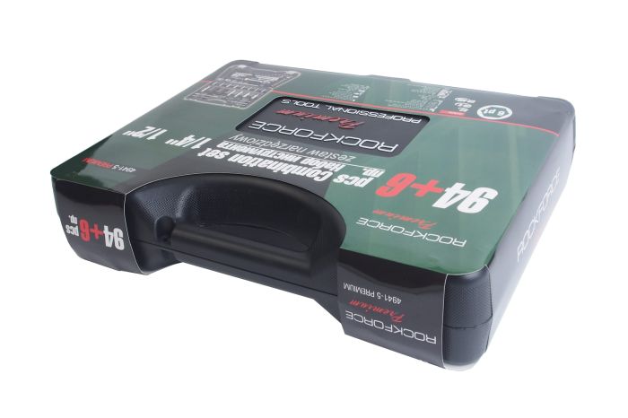 Набор инструментов в кейсе Rock Force RF-4941-5-PREMIUM, 94 предметов, с трещоткой, 1/4", 1/2"