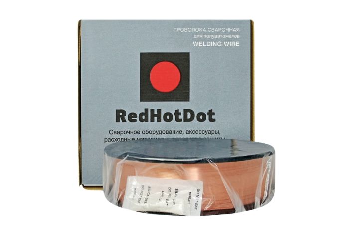 Проволока сварочная омедненная RedHotDot MR08205, для сварки сталей (0.8 мм, 5 кг)