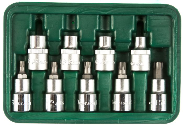 Набор торцевых головок E-Star, Hans 4609ET, 1/2", 10-16мм, 9 предметов
