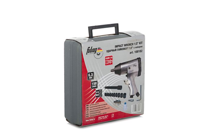 Пневмогайковерт ударный FUBAG PWS158/312, 1/2", легковой, 312 Нм, в кейсе