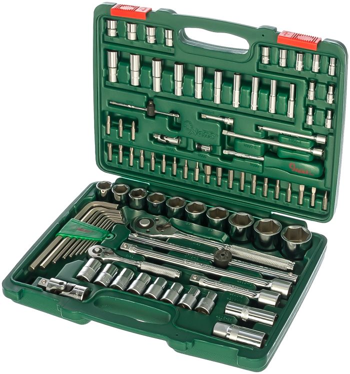 Набор инструментов в кейсе Hans TK-88, 88 предметов, 1/2", 1/4", с трещоткой