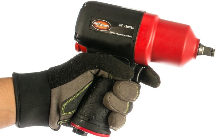 Пневмогайковерт ударный AV Steel AV-720980, 1/2", легковой, 980 Нм