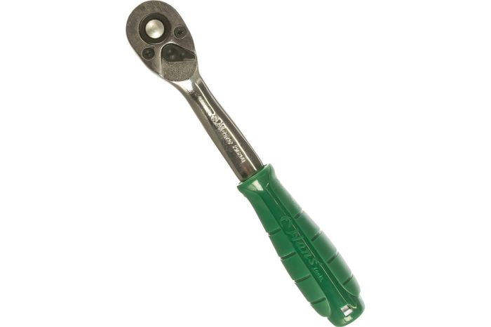 Трещотка Hans 2162GQ, 1/4", 72 зуба, с быстрым сбросом, изогнутая рукоятка