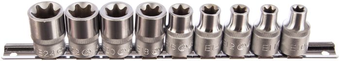 Головки торцевые E-Star Hans 46410-9C, 1/2", 10-24мм, 9 предметов
