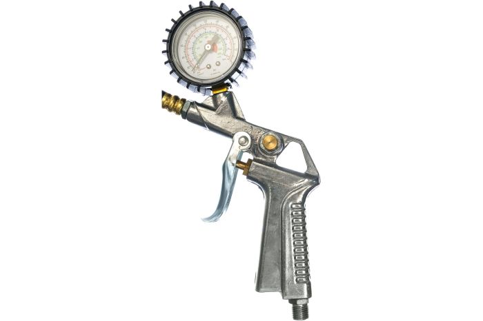 Пистолет для накачки шин KT TOOLS PA-5515, с манометром, для легковых а/м, 8.5 бар