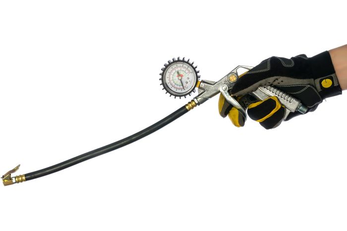 Пистолет для накачки шин KT TOOLS PA-5515, с манометром, для легковых а/м, 8.5 бар