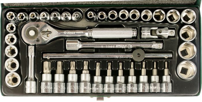 Набор торцевых головок Torx с трещоткой Hans 3640T, 3/8", 4-22мм, 40 предметов