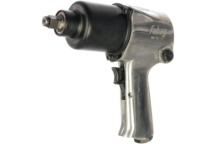 Пневмогайковерт ударный FUBAG IW580, 1/2", с набором головок, легковой, 576 Нм