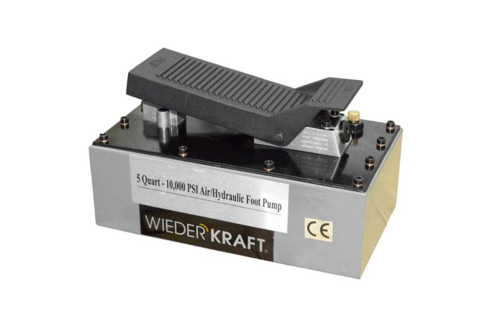 Пневмогидравлический насос ножной Wiederkraft WDK-85103, для пресса, 1,6 л