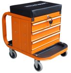 Сиденье ремонтное Wiederkraft WDK-65862, на колёсах, с 3 ящиками