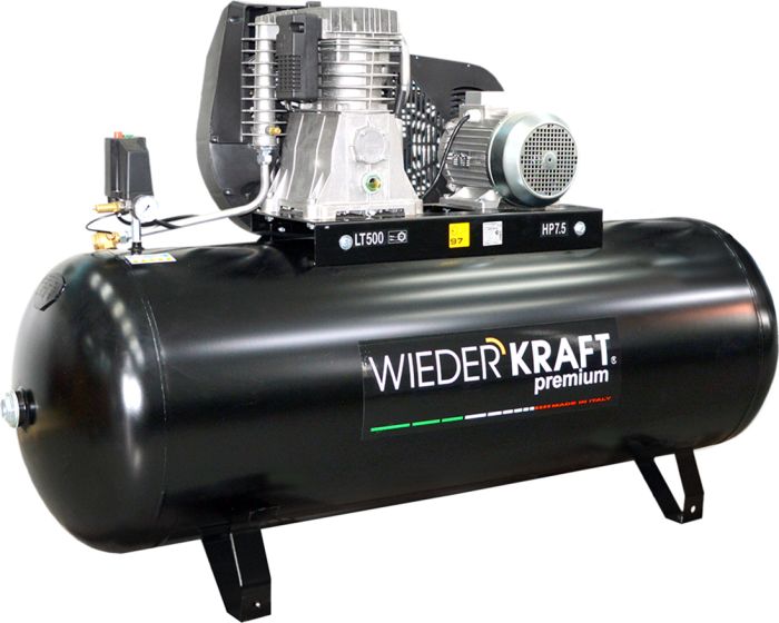 Поршневой компрессор Wiederkraft WDK-95079, ременной привод, 798 л/мин, 380В