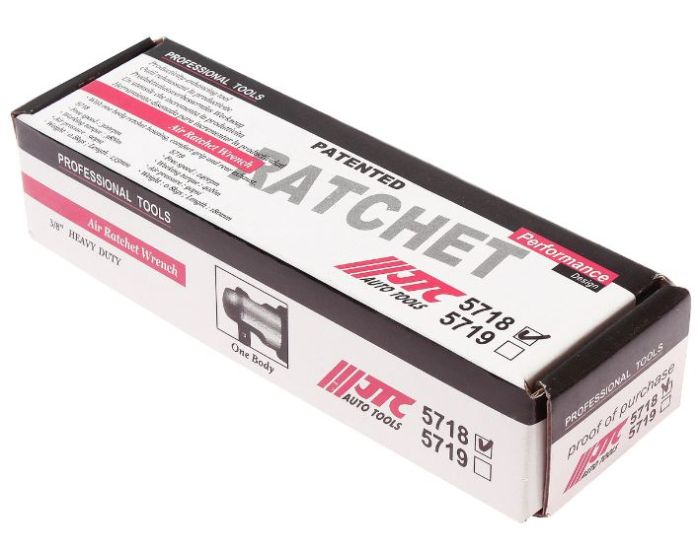 Пневмотрещотка угловая JTC 5718, 3/8", усиленная, 38 Нм