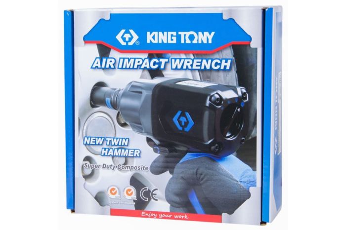 Пневмогайковерт ударный KING TONY 33481-095, 1/2", легковой, 1288 Нм