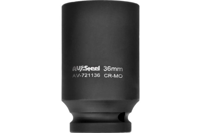 Головка ударная удлиненная AV Steel AV-721136, 12-гр., 1/2", 36мм