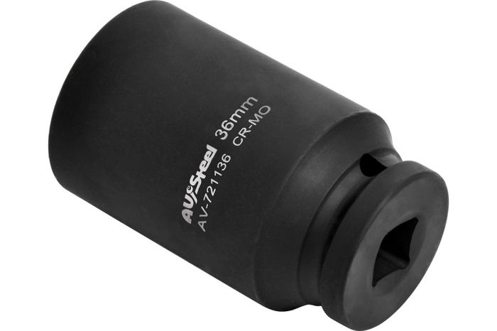 Головка ударная удлиненная AV Steel AV-721136, 12-гр., 1/2", 36мм