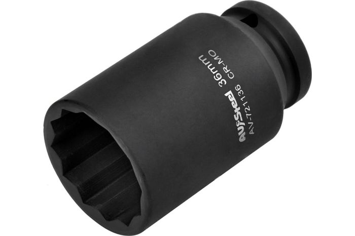 Головка ударная удлиненная AV Steel AV-721136, 12-гр., 1/2", 36мм