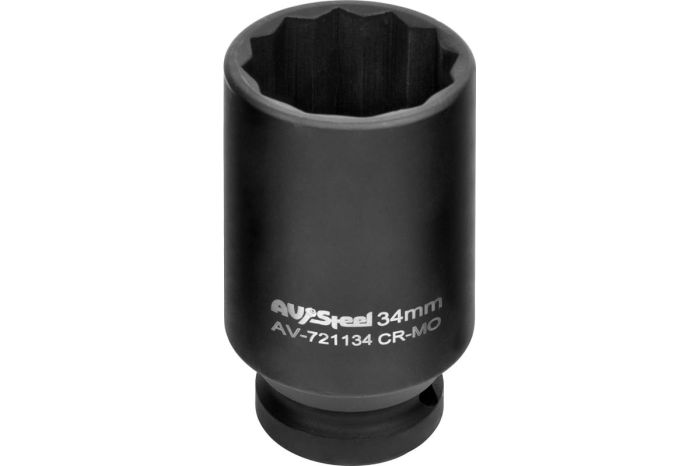 Головка ударная удлиненная AV Steel AV-721134, 12-гр., 1/2", 34мм