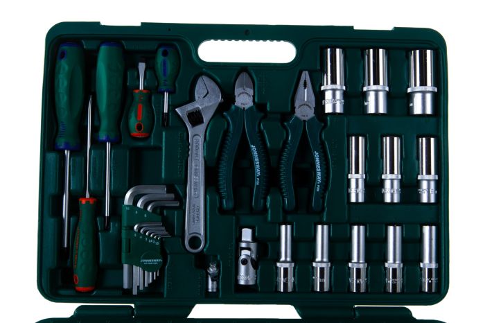 Набор инструментов в кейсе Jonnesway S04H52483S, 83 предмета, с трещоткой, 1/4", 1/2"