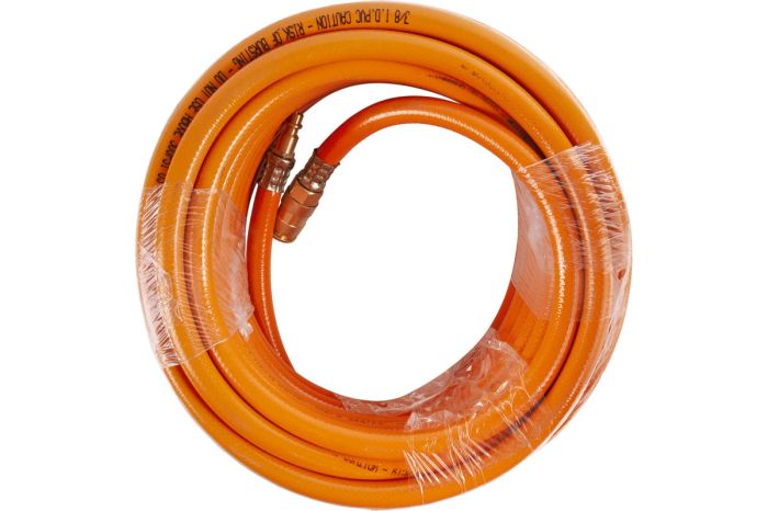 Шланг пневматический PVC с фитингами AV Steel AV-700115, 9.5х15.5 мм, бухта 15м