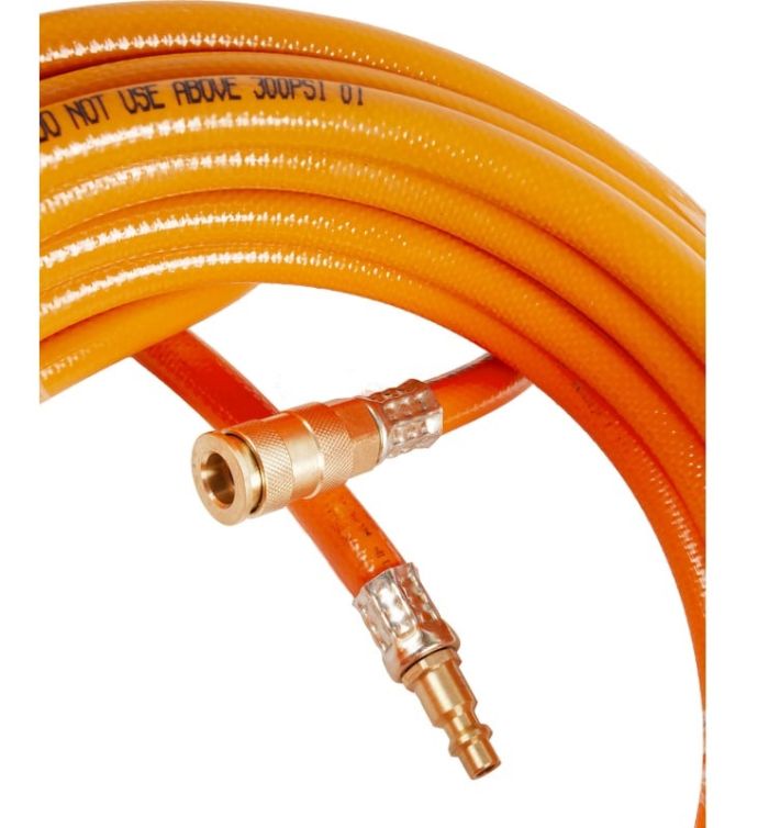 Шланг пневматический PVC с фитингами AV Steel AV-700115, 9.5х15.5 мм, бухта 15м