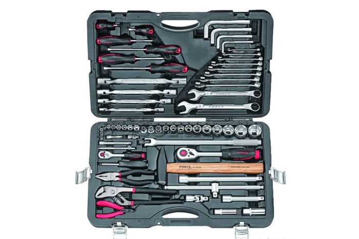 Набор инструментов в кейсе Force 4653-7, 65 предметов, с трещоткой, 1/4", 1/2"