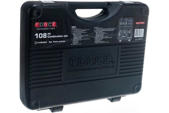 Набор инструментов в кейсе Force 41082R-5, 108 предметов, с трещоткой, 1/2", 1/4"