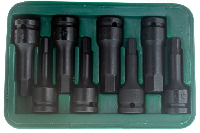 Набор ударных головок-бит HEX Hans 846016-8M, 1/2", 8 шт.