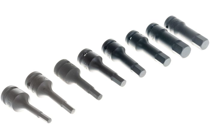 Набор ударных головок-бит HEX Hans 846016-8M, 1/2", 8 шт.
