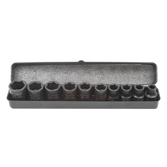 Набор ударных головок 6-гр. Rock Force RF-4109-5MPB, 1/2", 10-24мм, 10 пр.