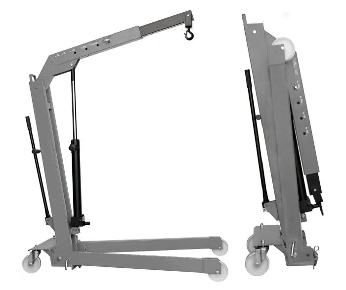 Кран гидравлический 500 кг Werther-OMA W107 (OMA 589)_grey, складной, передвижной, ручной