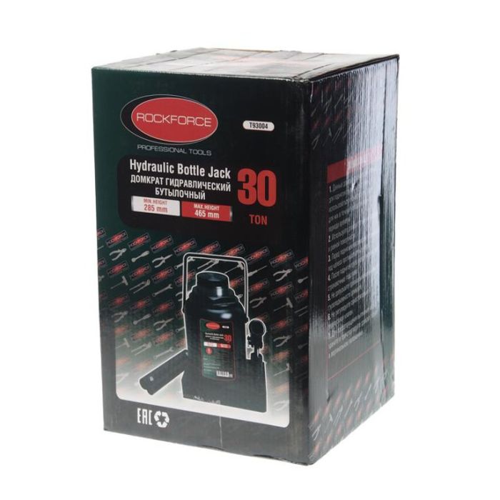 Домкрат бутылочный 30 тонн Rock Force RF-T93007, автомобильный