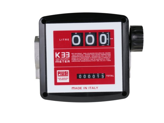 Счетчик дизельного топлива PIUSI K33 ver.D 000553000, механический, расходомер топлива, 120 л/мин