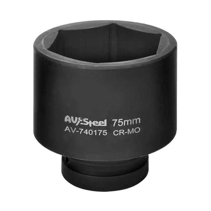Головка ударная удлиненная AV Steel AV-740175, 6-гр., 1", 75мм