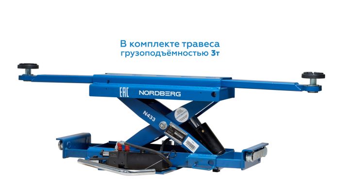 Подъемник четырехстоечный 5 тонн Nordberg 4450J_EB(M), электрогидравлический, для сход-развала, 380В, с ручной траверсой