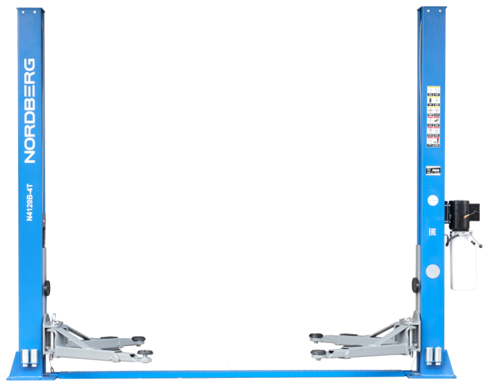 Подъемник двухстоечный автомобильный 4 тонны Nordberg N4120BE-4B_220, электрогидравлический, 220В