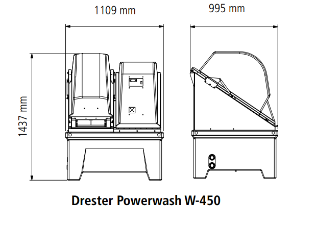 Мойка колес Drester W-450-2AD, для легковых автомобилей